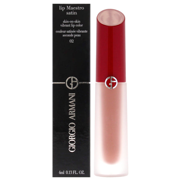 Giorgio Armani Lip Maestro Satin Lipstick - 02 Weekend Getaway by Giorgio Armani for Women - 0.13 oz Lipstick