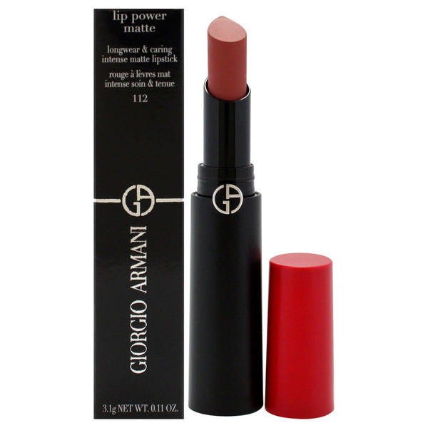 Giorgio Armani Lip Power Matte Longwear Lipstick - 112 Stylish by Giorgio Armani for Women - 0.11 oz Lipstick