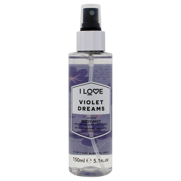 Scented Body Mist - Violet Dreams by I Love Cosmetics for Women - 5.1 oz Body Mist