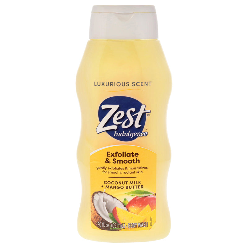 Zest Exfoliate and Smooth Body Wash - Coconut Milk and Mango Butter by Zest for Women - 20 oz Body Wash