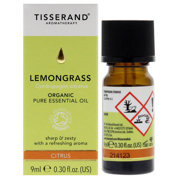 Tisserand Organic Pure Essential Oil - Lemongrass by Tisserand for Unisex - 0.30 oz Oil