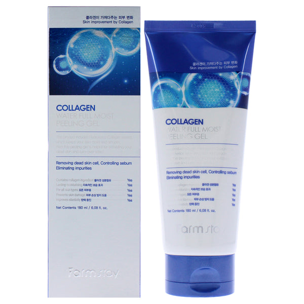 Collagen Water Full Moist Peeling Gel by FarmStay for Women - 6.08 oz Gel