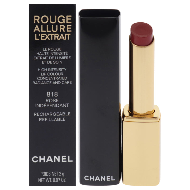 Chanel Rouge Allure Lextrait Lipstick - 818 Rose Independent by Chanel for Women - 0.07 oz Lipstick (Refillable)