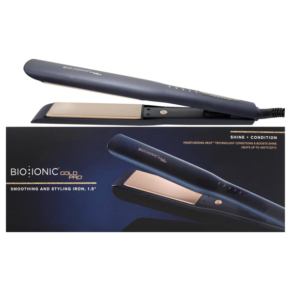 Bio Ionic Gold Pro Styling Iron by Bio Ionic for Women - 1.5 Inch Flat Iron