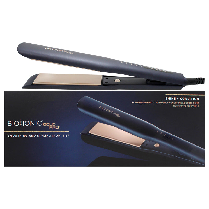 Bio Ionic Gold Pro Styling Iron by Bio Ionic for Women - 1.5 Inch Flat Iron