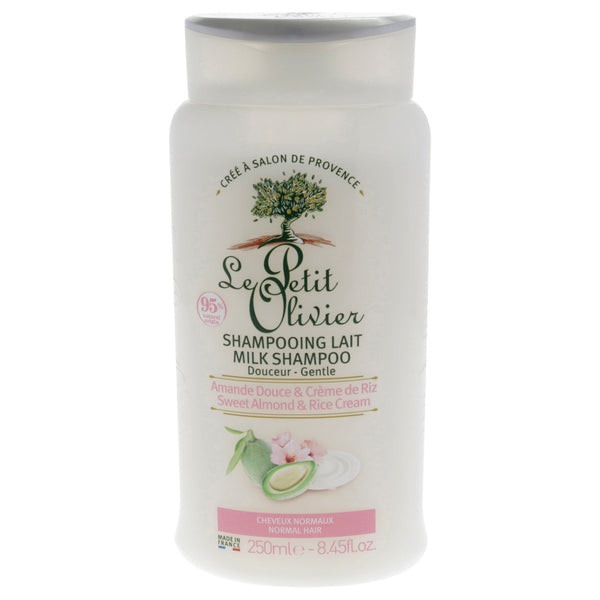 Gentle Milk Shampoo - Sweet Almond and Rice Cream by Le Petit Olivier for Women - 8.45 oz Shampoo