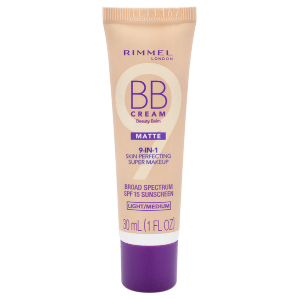 Rimmel London BB Cream Matte 9-in-1 SPF 15 - Light Medium by Rimmel London for Women - 1 oz Makeup