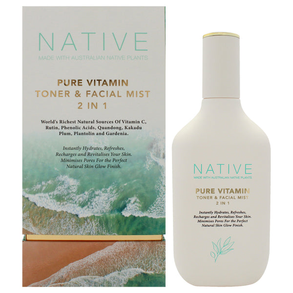 Native Pure Vitamin Toner and Facial Mist by Klara for Women - 3.4 oz Mist