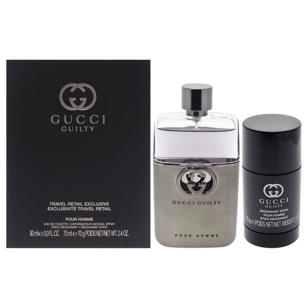 Gucci Gucci Guilty by Gucci for Men - 2 Pc Gift Set 3oz EDT Spray, 2.4oz Deodorant Stick