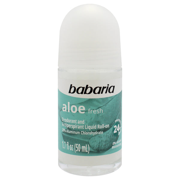 Babaria Aloe Fresh 24H Protection Deodorant and Antiperpirant by Babaria for Women - 1.7 oz Deodorant Roll-On