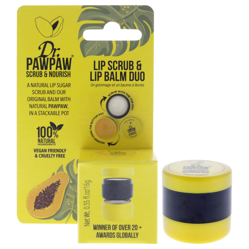 Lip Scrub and Lip Balm Duo by Dr. PawPaw for Women - 0.55 oz Treatment