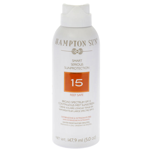 Hampton Sun Continuous Mist Sunscreen SPF 15 by Hampton Sun for Unisex - 5 oz Sunscreen