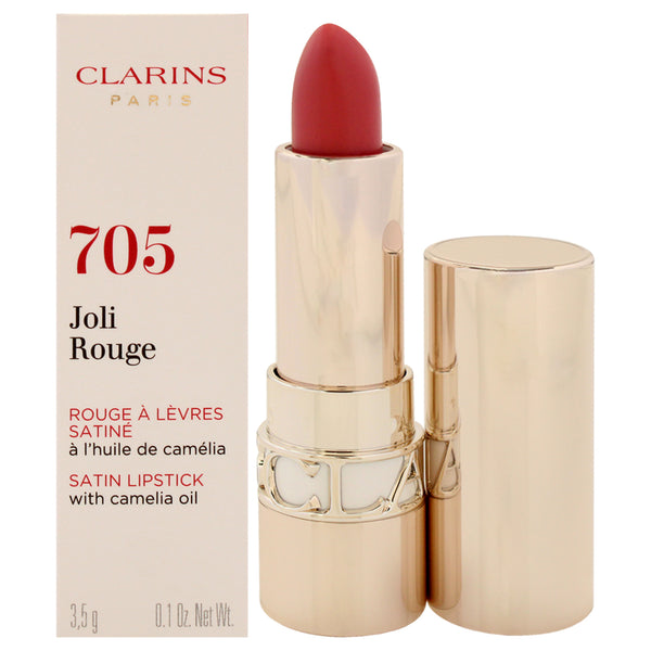 Clarins Joli Rouge Satin Lipstick - 705 Soft Berry by Clarins for Women - 0.1 oz Lipstick