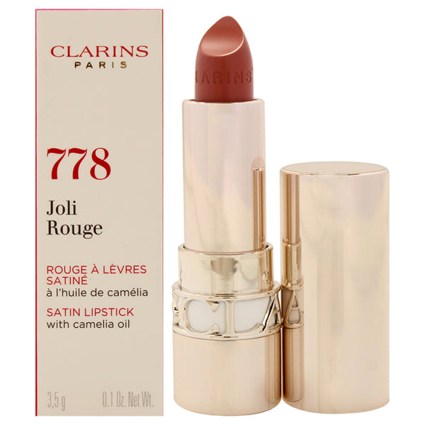 Clarins Joli Rouge Satin Lipstick - 778 Pecan Nude by Clarins for Women - 0.1 oz Lipstick