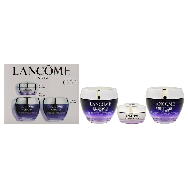 Renergie Set by Lancome for Women - 3 Pc 1.7oz Multi-Lift Day Cream SPF15, 1.7oz Multi-Lift Night Cream, 0.5oz Multi-Lift Eye Cream