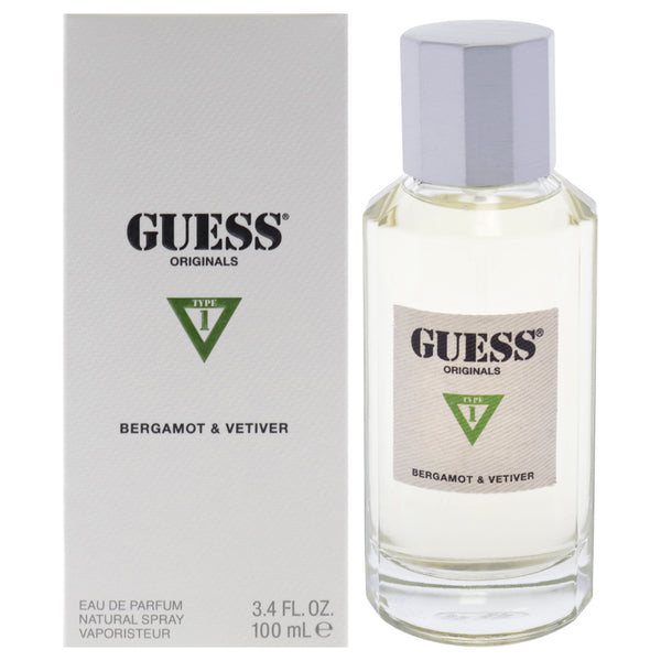 Guess Originals Type 1 Bergamot and Vetiver by Guess for Unisex - 3.4 oz EDP Spray