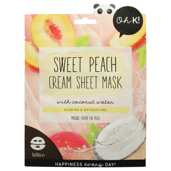 Cream Sheet Mask - Sweet Peach by Oh K! for Unisex - 1 Pc Mask