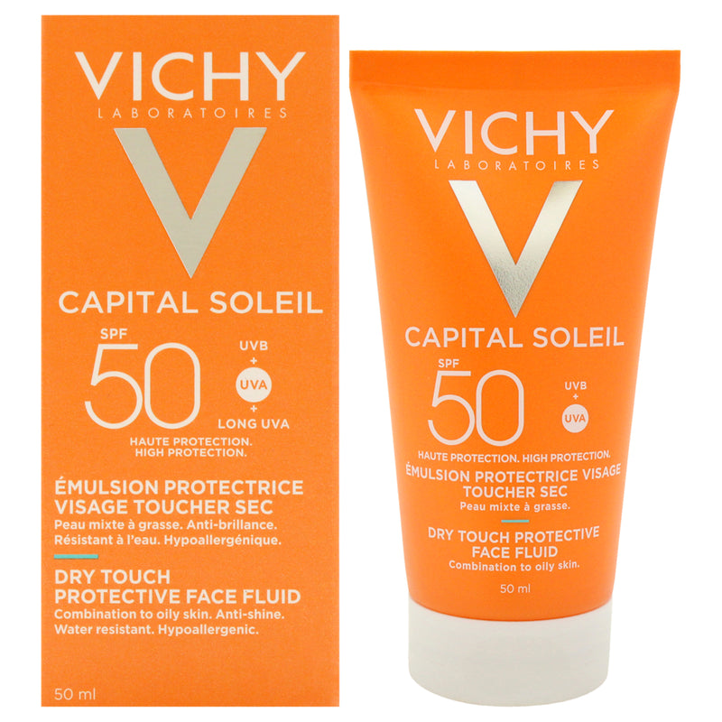 Capital Soleil Dry Touch Protective Face Fluid SPF 50 by Vichy Laboratories for Women - 1.7 oz Sunscreen