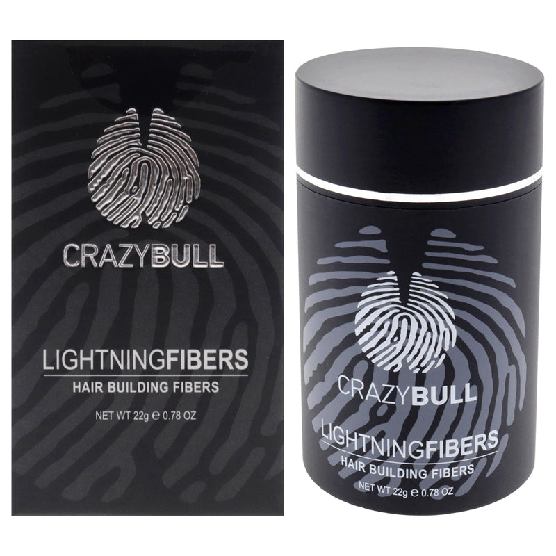 Lightning Hair Building Fibers - 4 Medium Brown by Crazy Bull Hair for Men - 0.78 oz Fiber