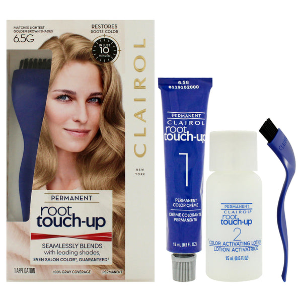 Nice n Easy Root Touch-Up Permanent Color - 6.5G Lightest Golden Brown by Clairol for Women - 1 Application Hair Color