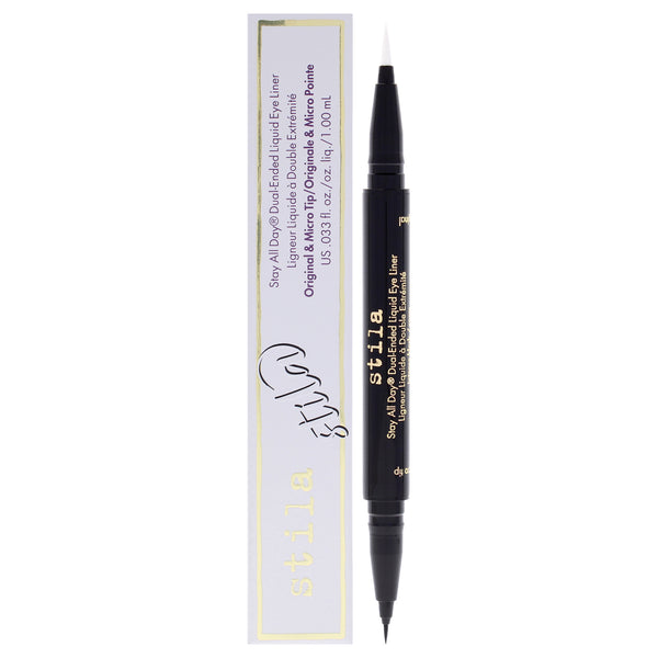 Stila Stay All Day Dual-Ended Liquid Eye Liner - Intense Black-Snow by Stila for Women - 0.033 oz Eyeliner