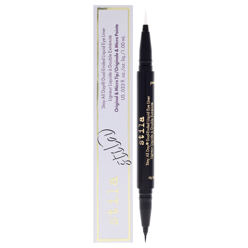 Stila Stay All Day Dual-Ended Liquid Eye Liner - Intense Black-Snow by Stila for Women - 0.033 oz Eyeliner