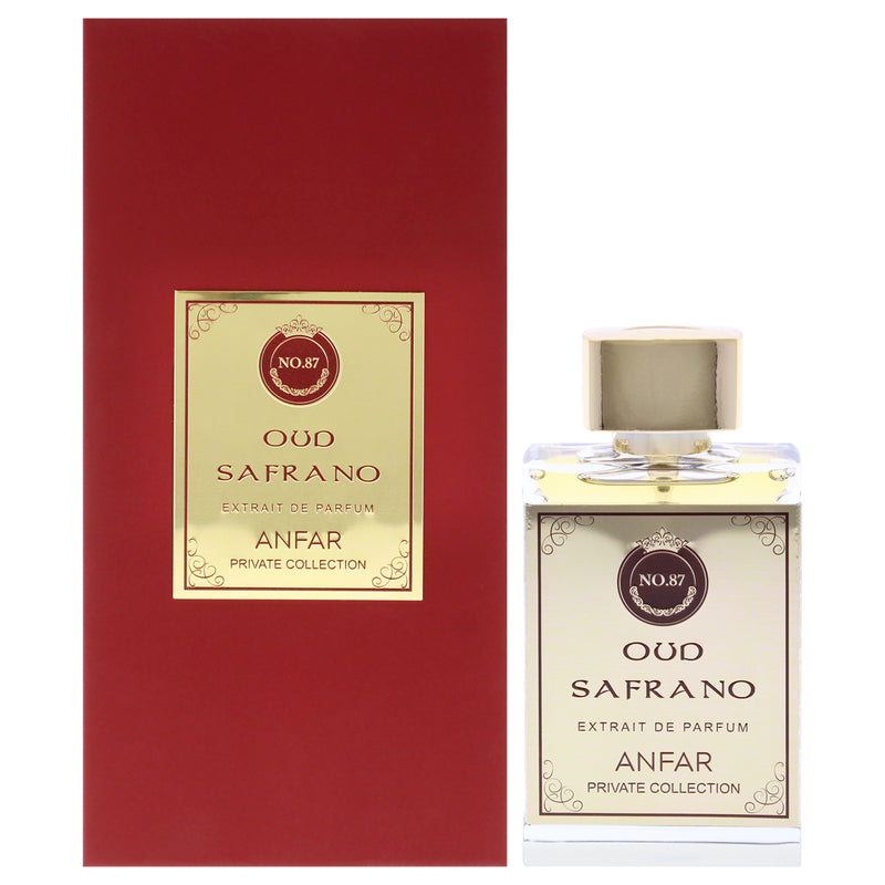 Anfar Private Collection - Oud Safrano by Anfar for Men - 1.7 oz Extrait De Parfum Spray