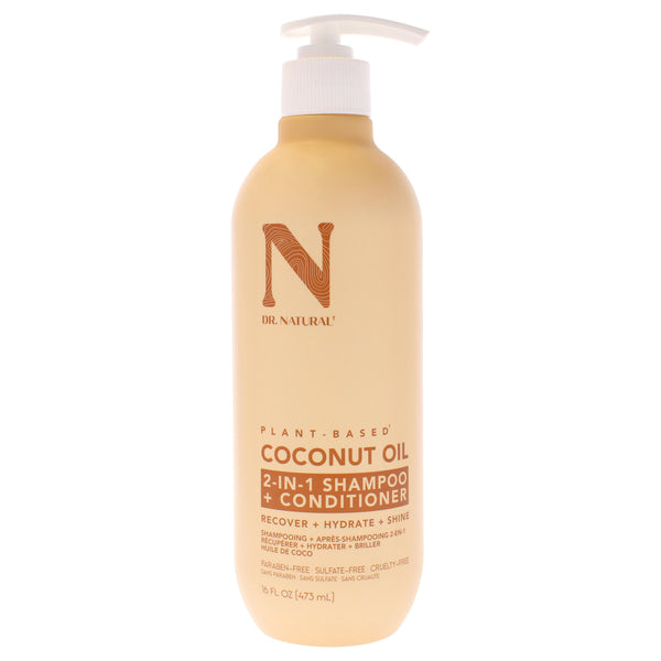 Dr. Natural 2-in-1 Shampoo Plus Conditioner - Coconut Oil by Dr. Natural for Unisex - 16 oz Shampoo