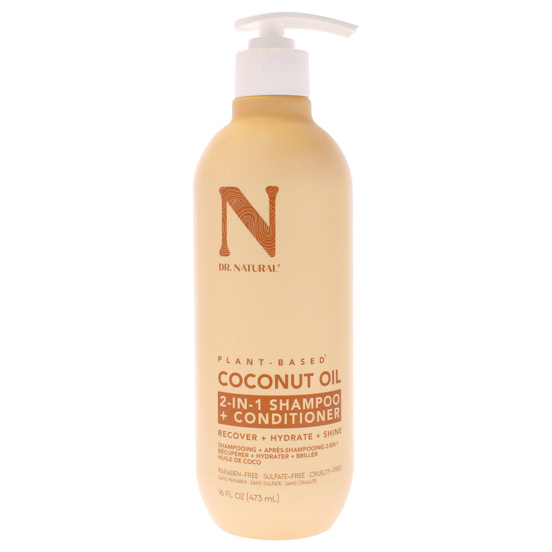 Dr. Natural 2-in-1 Shampoo Plus Conditioner - Coconut Oil by Dr. Natural for Unisex - 16 oz Shampoo