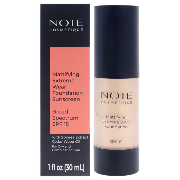 Note Cosmetique Mattifying Extreme Wear Foundation SPF 15 - 01 Beige by Note Cosmetique for Women - 1 oz Foundation
