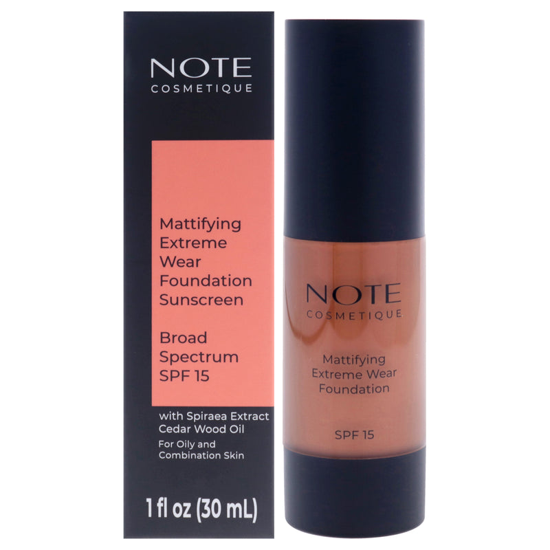 Note Cosmetique Mattifying Extreme Wear Foundation SPF 15 - 115 Ebony by Note Cosmetique for Women - 1 oz Foundation