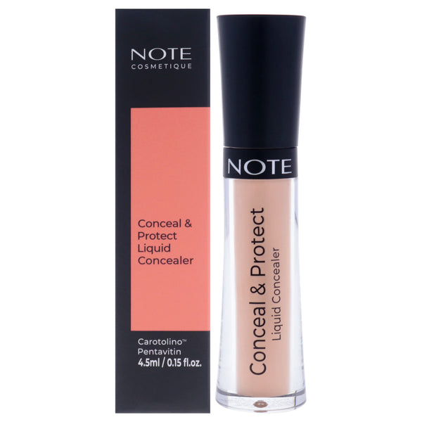 Note Cosmetique Conceal and Protect Liquid Concealer - 08 Golden Beige by Note Cosmetique for Women - 0.15 oz Concealer