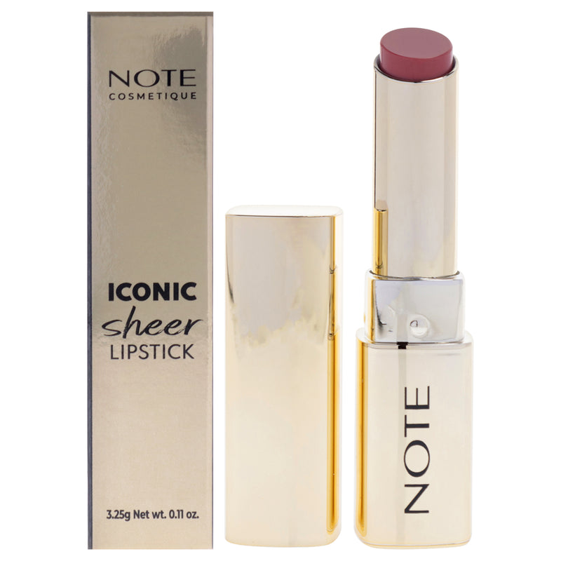 Note Cosmetique Iconic Sheer Lipstick - 201 Darling by Note Cosmetique for Women - 0.11 oz Lipstick