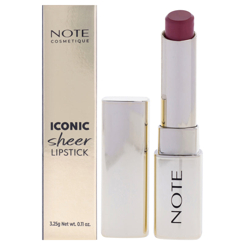 Note Cosmetique Iconic Sheer Lipstick - 204 Ruler by Note Cosmetique for Women - 0.11 oz Lipstick