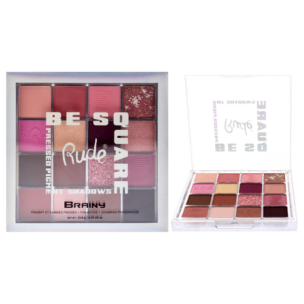 Rude Cosmetics Be Square Pressed Pigments and Shadows - Brainy by Rude Cosmetics for Women - 0.76 oz Makeup