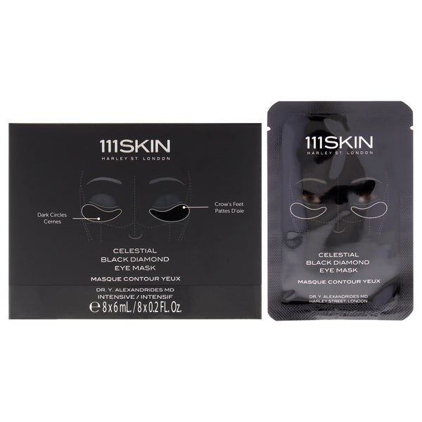 111Skin Celestial Black Diamond Eye Mask by 111Skin for Unisex - 8 Pc Mask