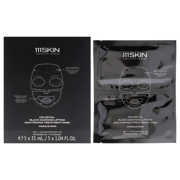 111Skin Celestial Black Diamond Lifting and Firming Treatment Mask by 111Skin for Unisex - 5 Pc Mask
