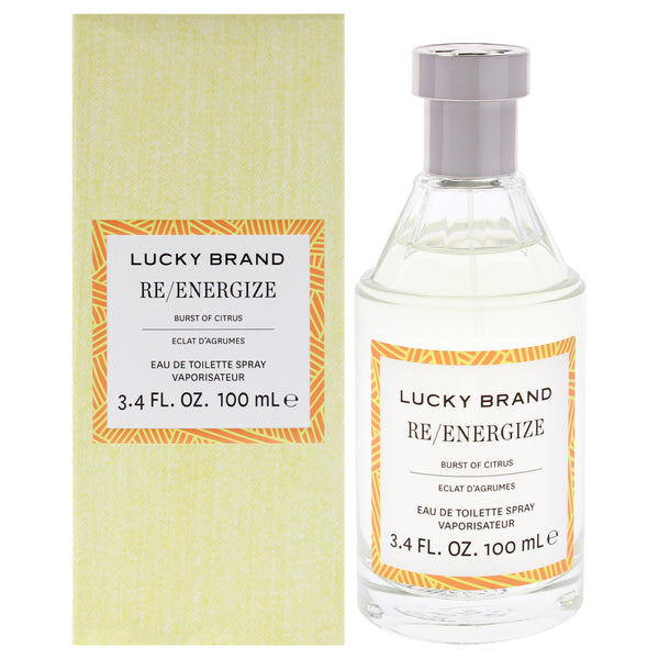 Lucky Brand Re-Energize by Lucky Brand for Unisex - 3.4 oz EDT Spray