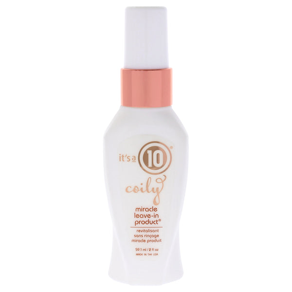 Coily Miracle Leave In Product by Its A 10 for Unisex - 2 oz Hair Spray