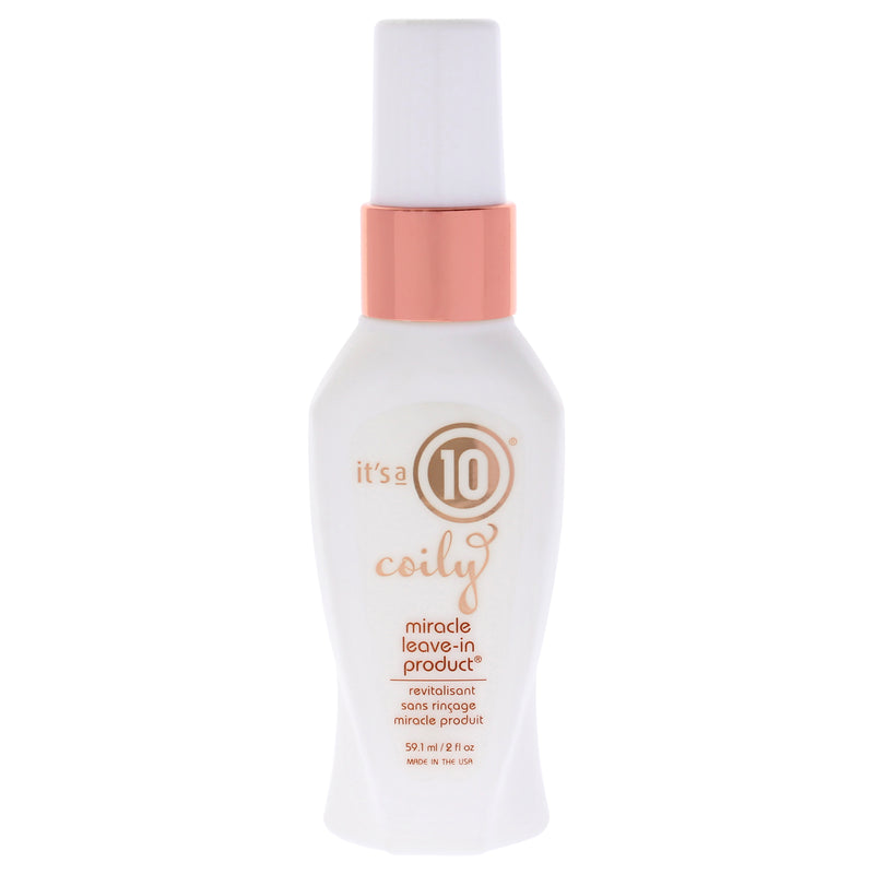 Coily Miracle Leave In Product by Its A 10 for Unisex - 2 oz Hair Spray