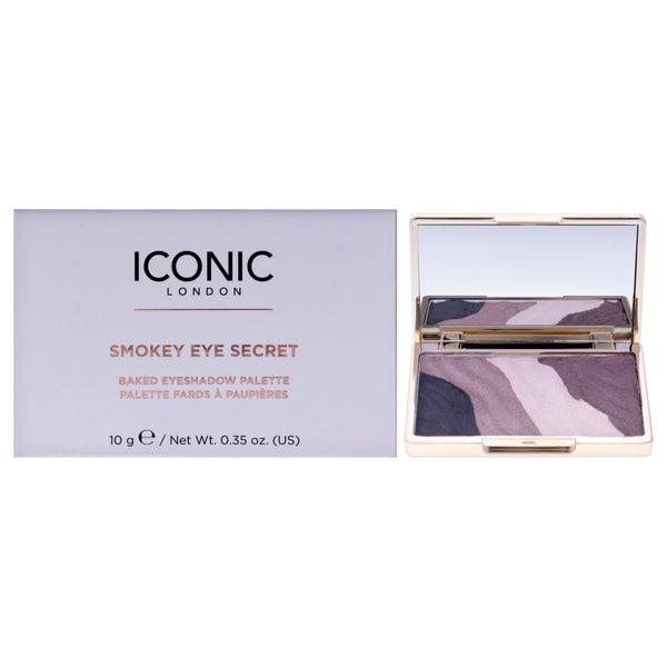 Iconic London Smokey Eye Secret Baked Eyeshadow Palette by Iconic London for Women - 0.35 oz Eye Shadow