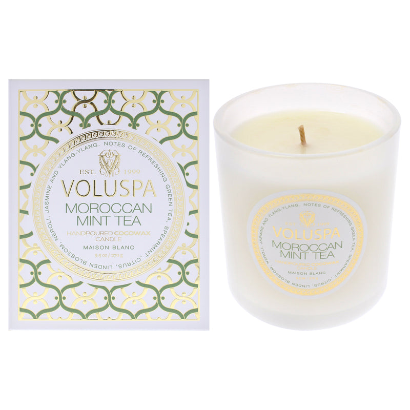 Voluspa The Maison Blanc Collection Classic - Moroccan Mint Tea by Voluspa for Unisex - 9.5 oz Candle