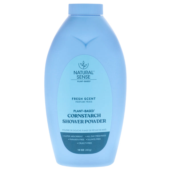 Dr. Natural Natural Sense Plant-Based Cornstarch Shower Powder - Fresh Scent by Dr. Natural for Unisex - 10 oz Powder