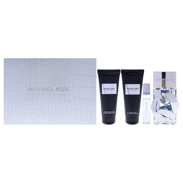 Michael Kors Michael Kors Pour Homme by Michael Kors for Men - 4 Pc Gift Set 3.4oz EDP Spray, 0.3oz EDP Spray(Mini), 3.4oz Body Lotion, 3.4oz Shower Gel