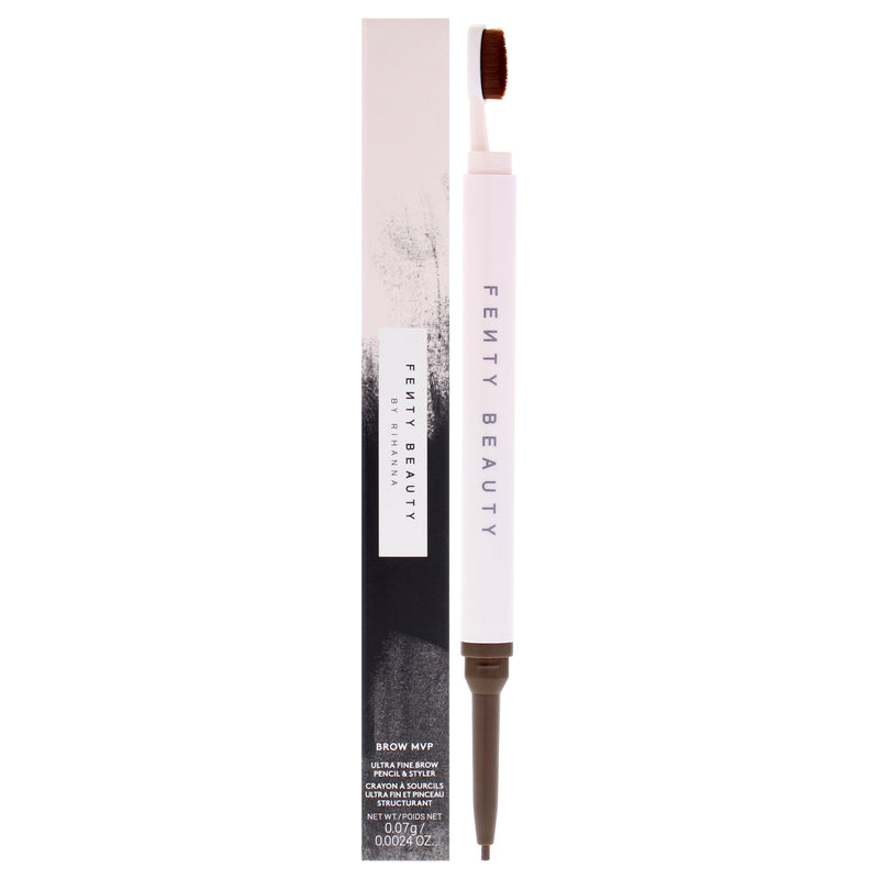 Fenty Beauty Brow MVP Ultra Fine Brow Pencil and Styler - Dark Brown by Fenty Beauty for Women - 0.002 oz Eyebrow Pencil