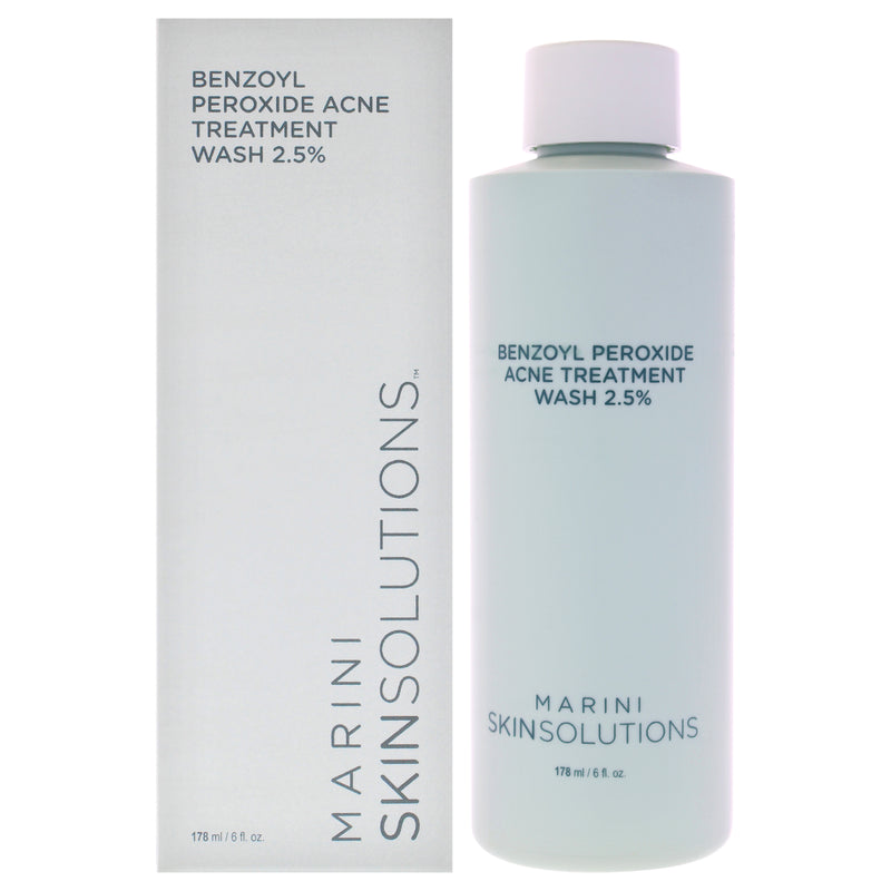 Marini SkinSolutions Benzoyl Peroxide Acne Treatment Wash 2.5 Percent by Marini SkinSolutions for Unisex - 6 oz Face Wash