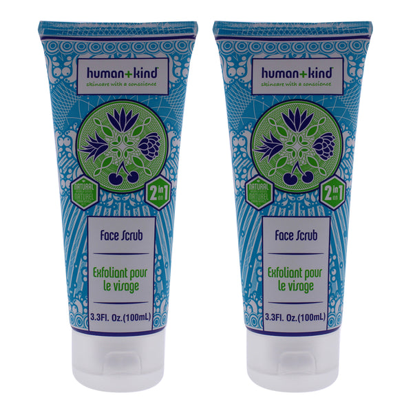 Human+Kind Face Scrub - Pack of 2 by Human+Kind for Unisex - 3.3 oz Scrub