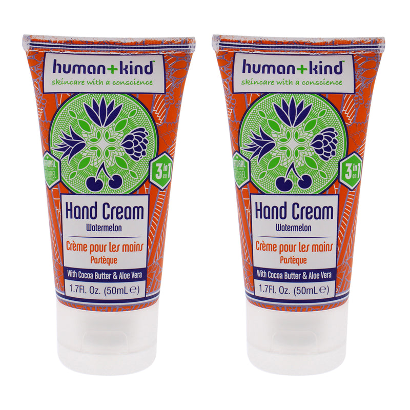 Human+Kind Hand-Elbow-Feet Cream - Watermelon - Pack of 2 by Human+Kind for Unisex - 1.7 oz Cream