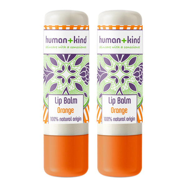 Human+Kind Lip Balm - Orange - Pack of 2 by Human+Kind for Unisex - 0.17 oz Lip Balm