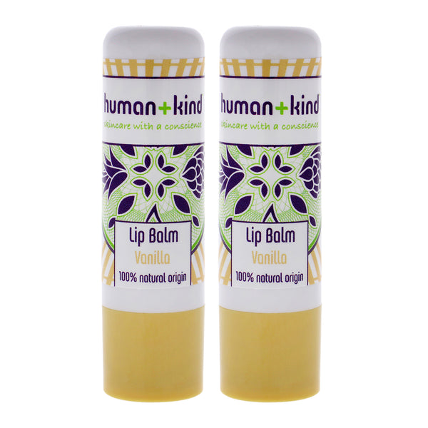 Human+Kind Lip Balm - Vanilla - Pack of 2 by Human+Kind for Unisex - 0.17 oz Lip Balm